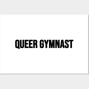 QUEER GYMNAST (Black - one line) Posters and Art